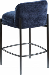 Burton Chenille Fabric Bar / Counter Stools Blue, Set of 2 from Meridian - Luna Furniture