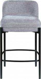 Burton Chenille Fabric Bar / Counter Stools Grey, Set of 2 from Meridian - Luna Furniture