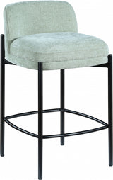 Burton Chenille Fabric Bar / Counter Stools Mint, Set of 2 from Meridian - Luna Furniture