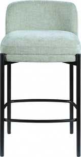 Burton Chenille Fabric Bar / Counter Stools Mint, Set of 2 from Meridian - Luna Furniture