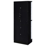 Cabra Display Case Curio Cabinet with Glass Shelves and LED Lighting Black High Gloss - 950398 - Luna Furniture