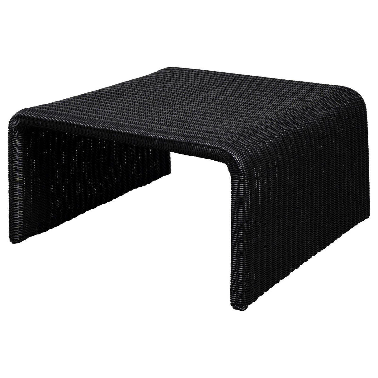 Cahya Woven Rattan Sqaure Coffee Table Black from Coaster - Luna Furniture