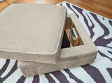 Calnita Sisal Ottoman With Storage from Ashley - Luna Furniture