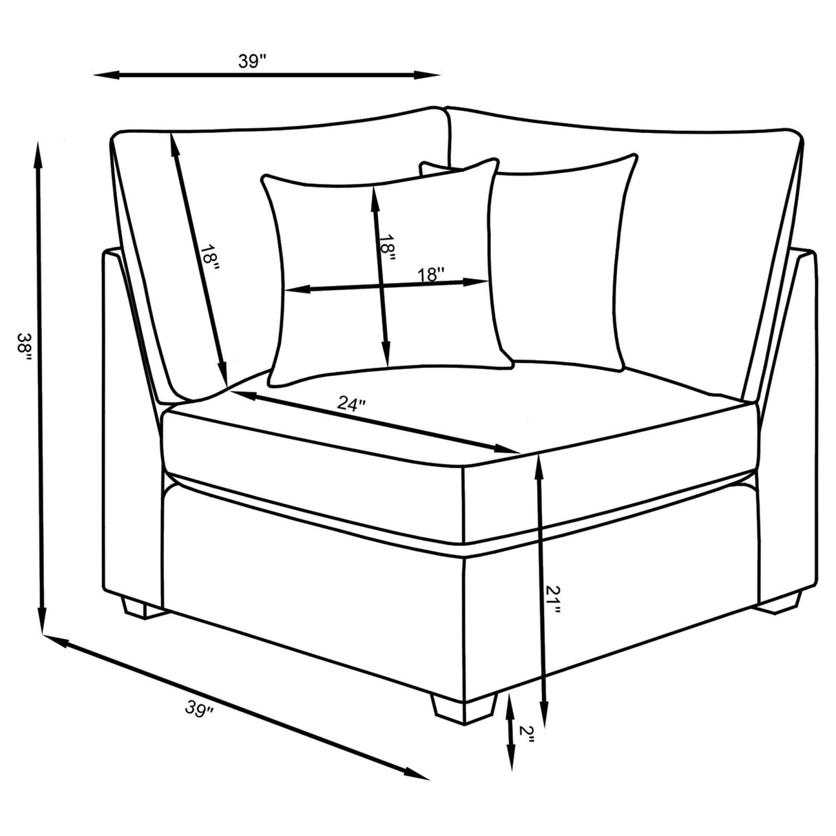 Cambria 4-piece Upholstered Modular Sectional Grey from Coaster - Luna Furniture