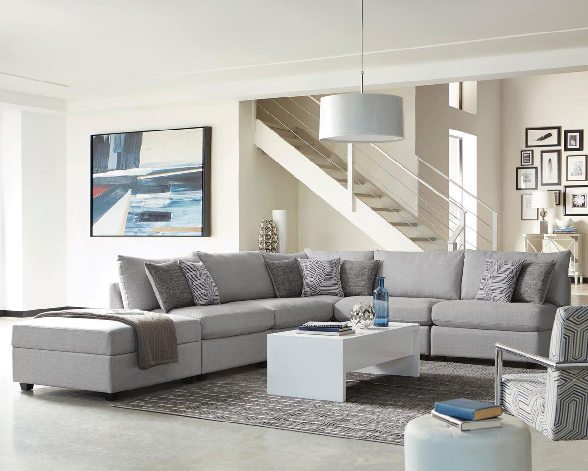 Cambria 4-piece Upholstered Modular Sectional Grey from Coaster - Luna Furniture