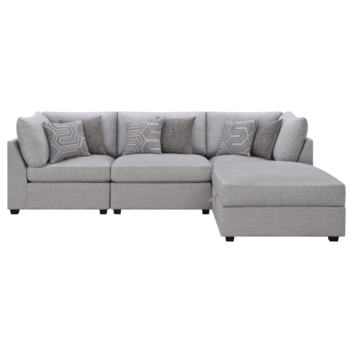 Cambria 4-piece Upholstered Modular Sectional Grey from Coaster - Luna Furniture