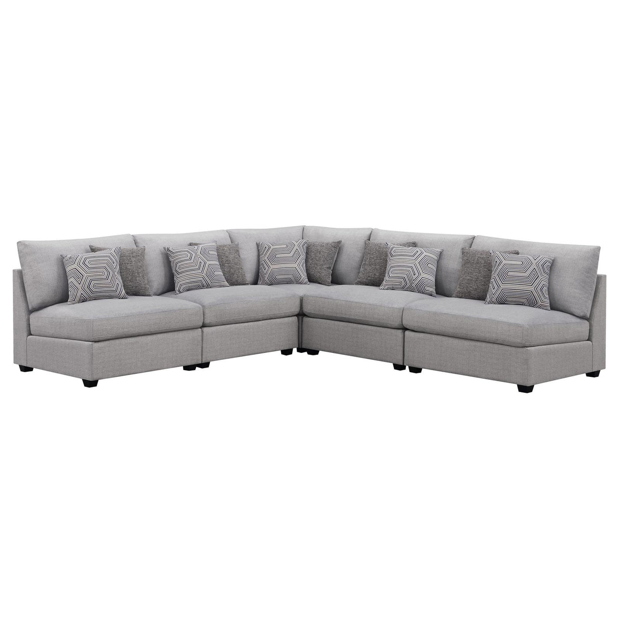 Cambria 5-piece Upholstered Modular Sectional Grey from Coaster - Luna Furniture