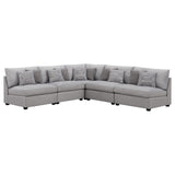 Cambria 5-piece Upholstered Modular Sectional Grey from Coaster - Luna Furniture