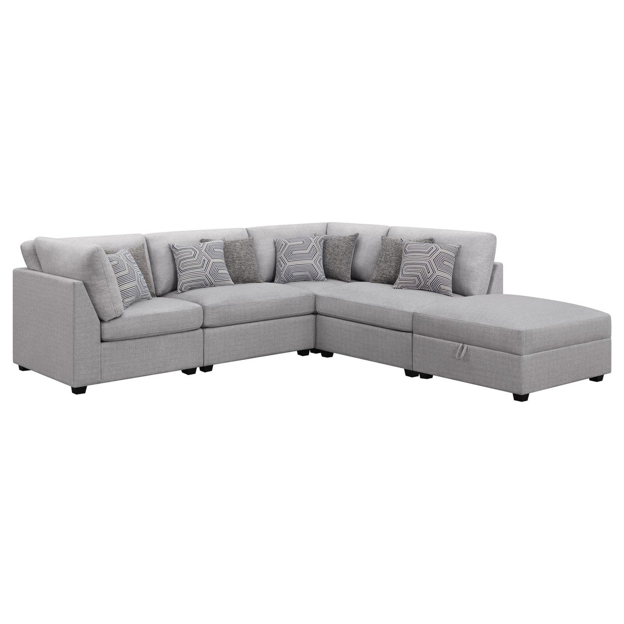 Cambria 5-piece Upholstered Modular Sectional Grey from Coaster - Luna Furniture