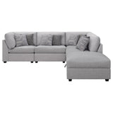 Cambria 5-piece Upholstered Modular Sectional Grey from Coaster - Luna Furniture