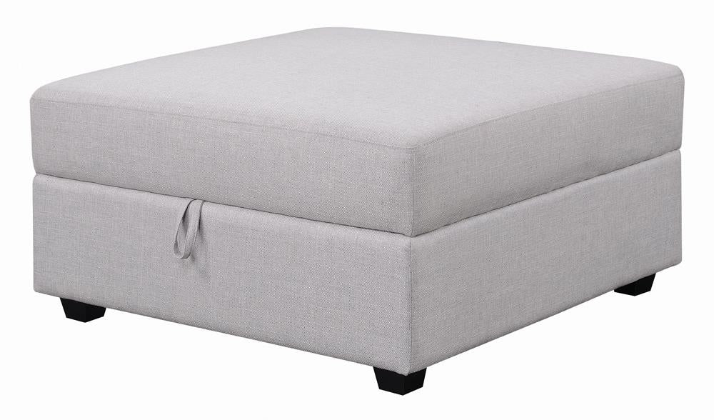 Cambria Square Storage Ottoman Gray from Coaster - Luna Furniture