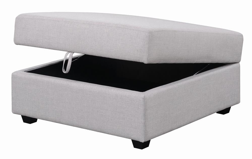 Cambria Square Storage Ottoman Gray from Coaster - Luna Furniture