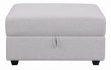 Cambria Square Storage Ottoman Gray from Coaster - Luna Furniture