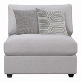 Cambria Upholstered Armless Chair Grey - 551511 - Luna Furniture