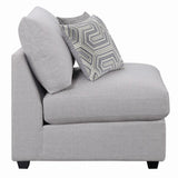 Cambria Upholstered Armless Chair Grey - 551511 - Luna Furniture