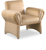 Camel Fleurette Velvet Accent Chair from Meridian - Luna Furniture