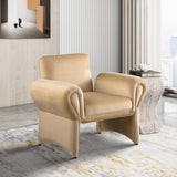 Camel Fleurette Velvet Accent Chair from Meridian - Luna Furniture