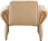 Camel Fleurette Velvet Accent Chair from Meridian - Luna Furniture