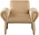 Camel Fleurette Velvet Accent Chair from Meridian - Luna Furniture