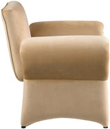 Camel Fleurette Velvet Accent Chair from Meridian - Luna Furniture