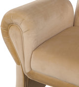 Camel Fleurette Velvet Accent Chair from Meridian - Luna Furniture