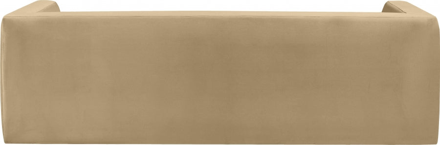 Camel Henson Velvet Sofa from Meridian - Luna Furniture