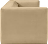 Camel Henson Velvet Sofa from Meridian - Luna Furniture