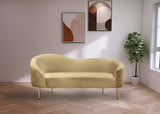 Ritz Camel Velvet Loveseat from Meridian - Luna Furniture