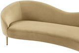 Ritz Camel Velvet Sofa from Meridian - Luna Furniture