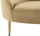 Ritz Camel Velvet Sofa from Meridian - Luna Furniture