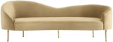 Ritz Camel Velvet Sofa from Meridian - Luna Furniture