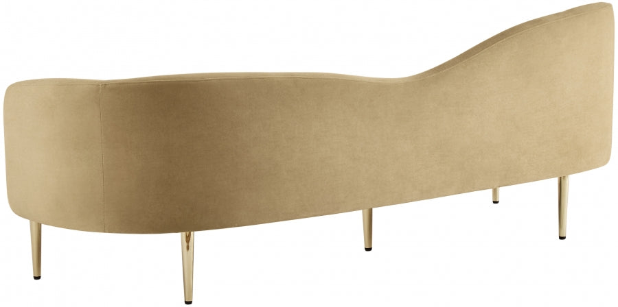 Ritz Camel Velvet Sofa from Meridian - Luna Furniture