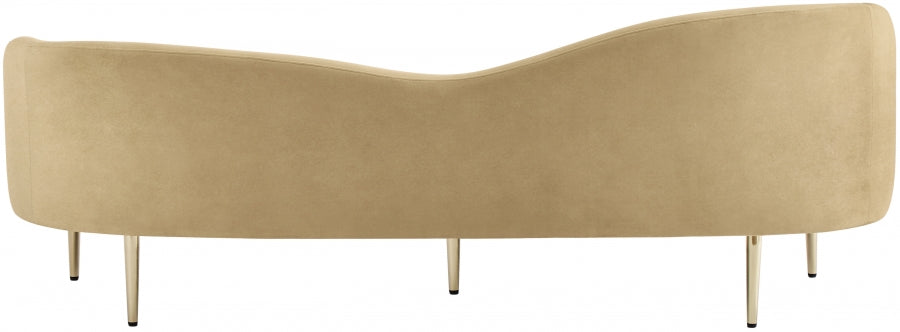 Ritz Camel Velvet Sofa from Meridian - Luna Furniture