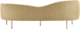 Ritz Camel Velvet Sofa from Meridian - Luna Furniture