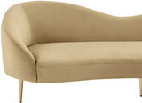 Ritz Camel Velvet Sofa from Meridian - Luna Furniture