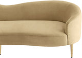 Ritz Camel Velvet Sofa from Meridian - Luna Furniture