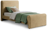 Camel Sloan Velvet Twin Bed from Meridian - Luna Furniture