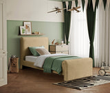 Camel Sloan Velvet Twin Bed from Meridian - Luna Furniture