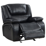 Camila Upholstered Glider Recliner Chair Black - 610246 - Luna Furniture