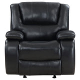 Camila Upholstered Glider Recliner Chair Black - 610246 - Luna Furniture