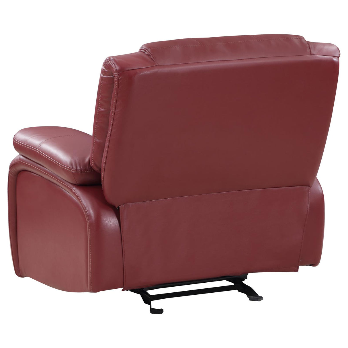 Camila Upholstered Glider Recliner Chair Red Faux Leather - 610243 - Luna Furniture