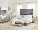 Camille Gray/Metallic Mercury 5-Piece Queen Bedroom Set from Coaster - Luna Furniture