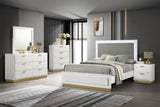 Caraway White/Grey 5-Piece California King Bedroom Set with LED Headboard from Coaster - Luna Furniture