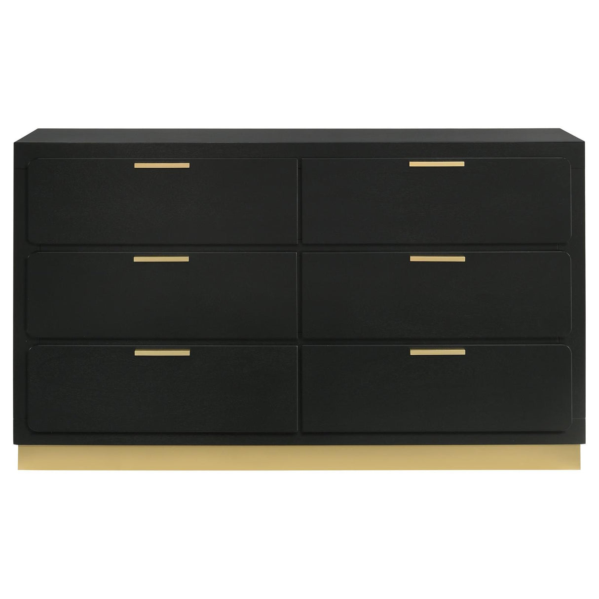 Caraway 6-drawer Bedroom Dresser Black - 224783 - Luna Furniture