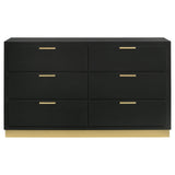 Caraway 6-drawer Bedroom Dresser Black - 224783 - Luna Furniture