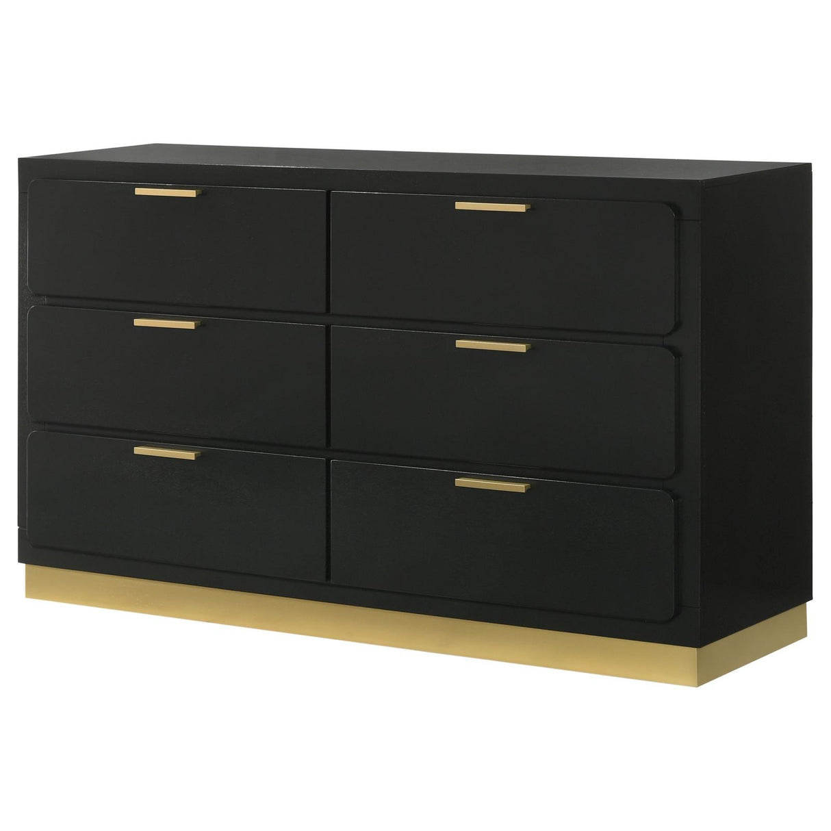 Caraway 6-drawer Bedroom Dresser Black - 224783 - Luna Furniture