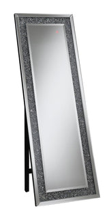 Carisi Silver Rectangular Standing Mirror with LED Lighting from Coaster - Luna Furniture