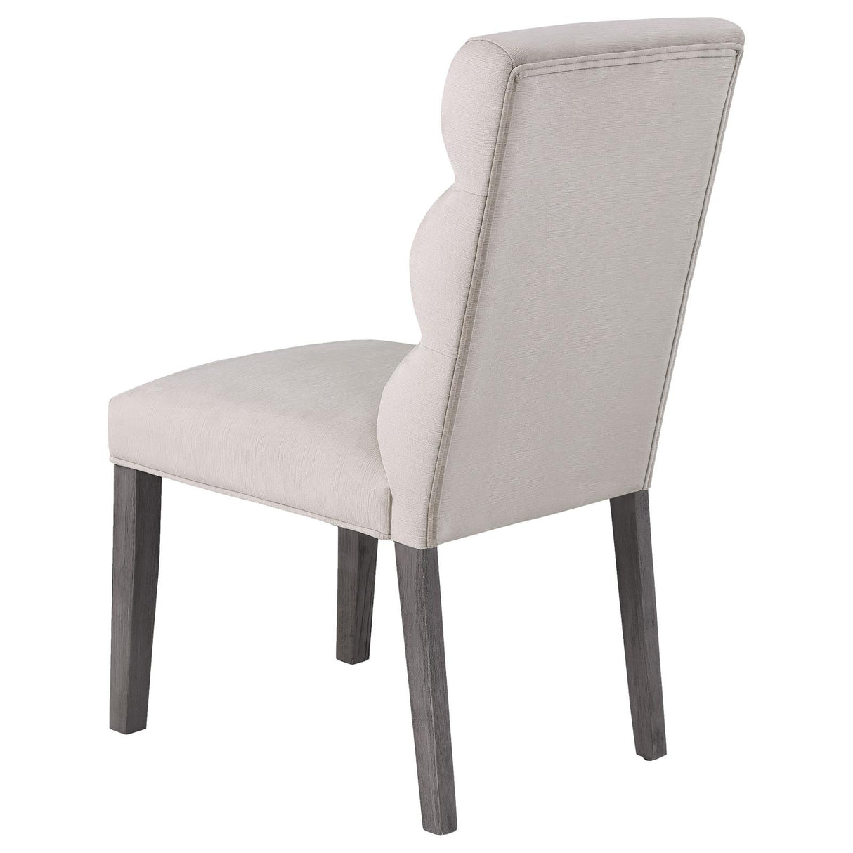 Carla Upholstered Dining Side Chair Stone (Set of 2) from Coaster - Luna Furniture