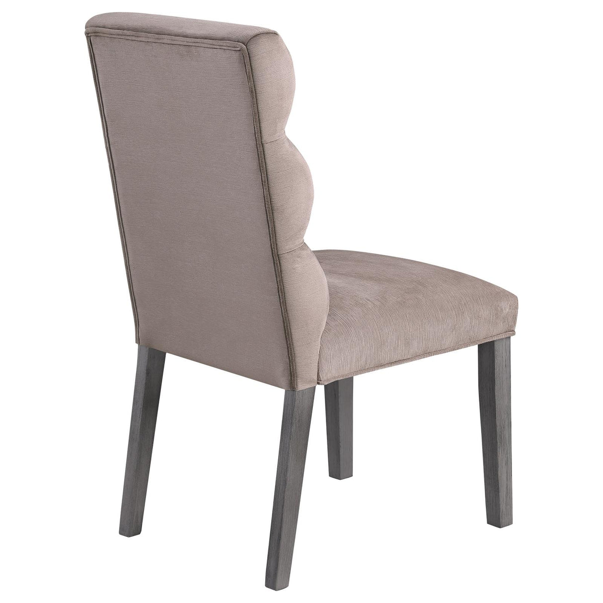 Carla Upholstered Dining Side Chair Stone (Set of 2) from Coaster - Luna Furniture