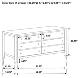 Carlton Cappuccino 4-Piece Eastern King Bedroom Set with Upholstered Headboard from Coaster - Luna Furniture